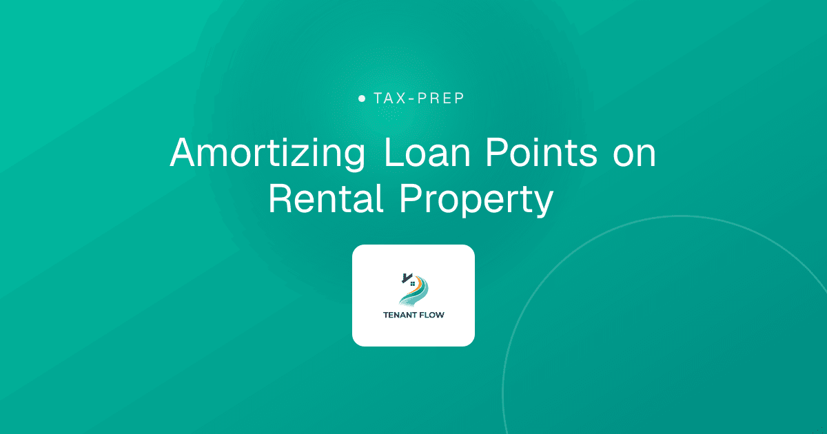 Amortizing Loan Points on Rental Property