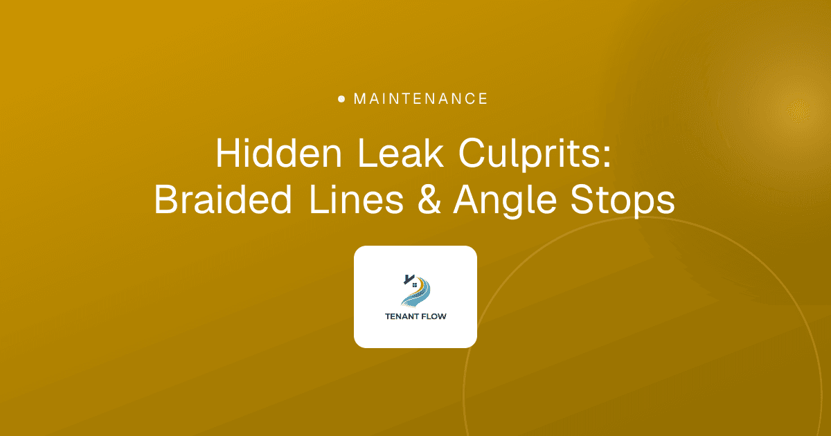 Hidden Leak Culprits: Braided Lines & Angle Stops