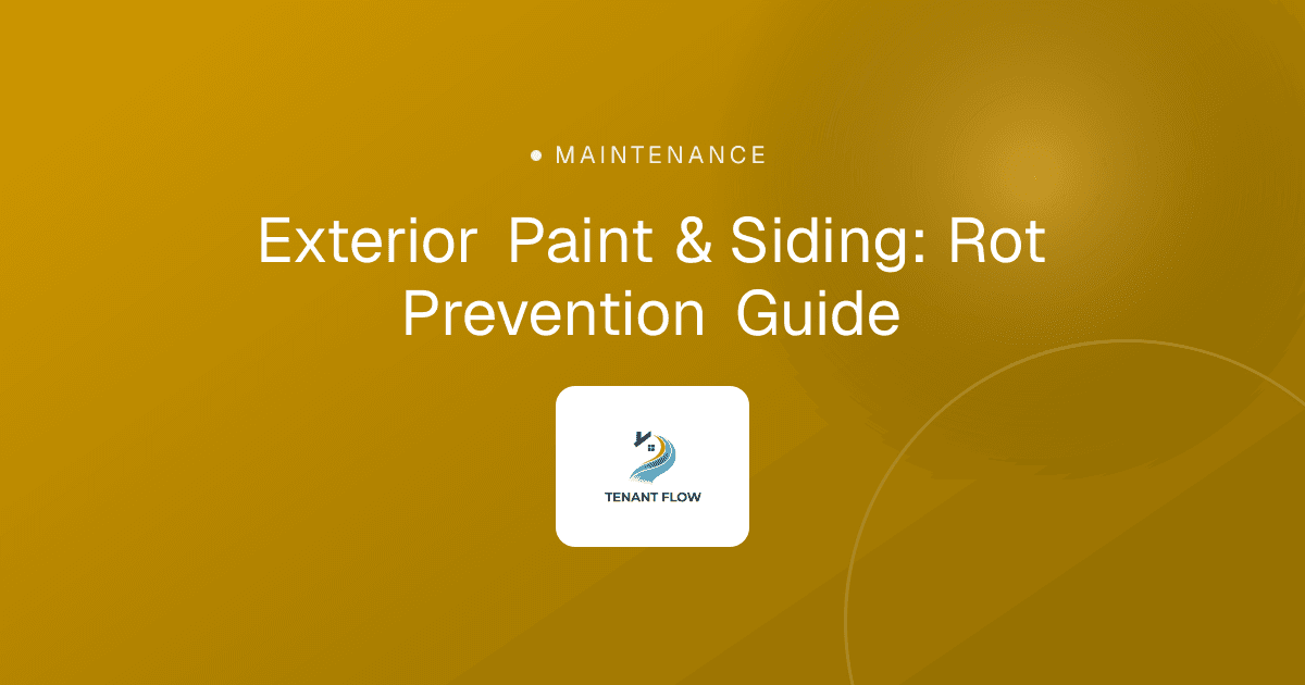 Exterior Paint & Siding: Rot Prevention Guide