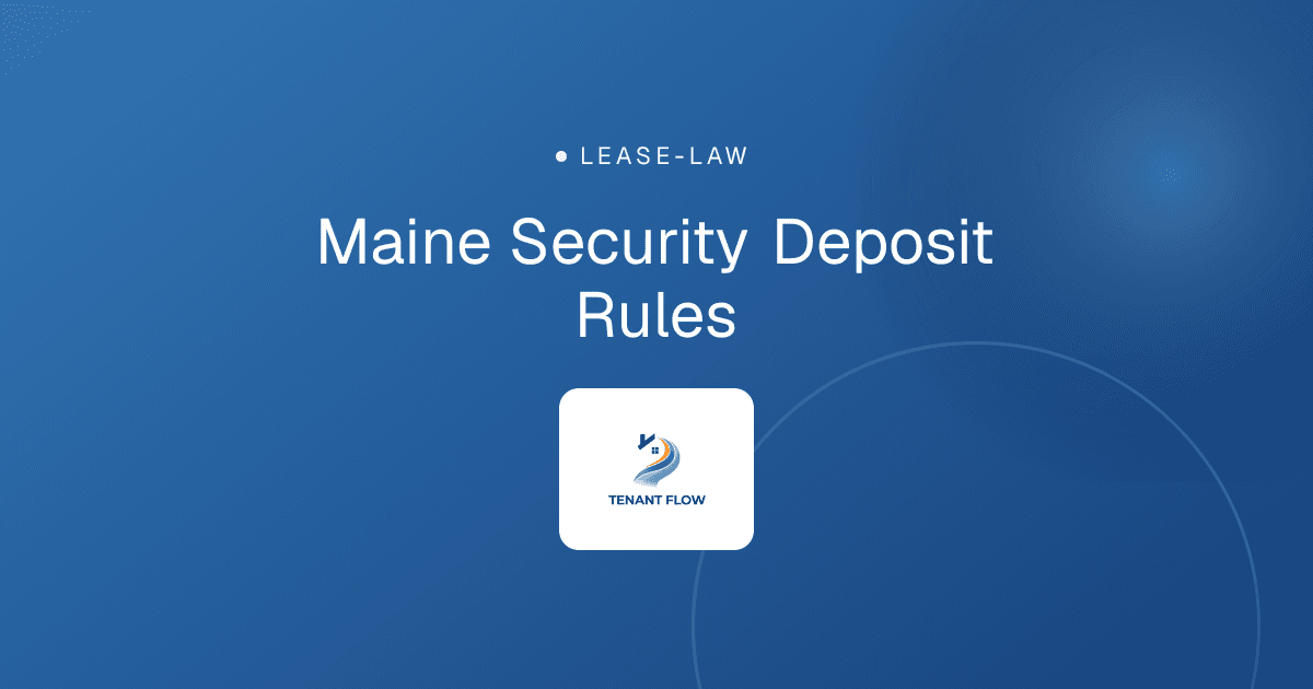 Maine Security Deposit Rules