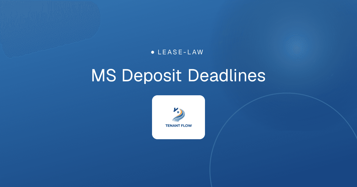 MS Deposit Deadlines
