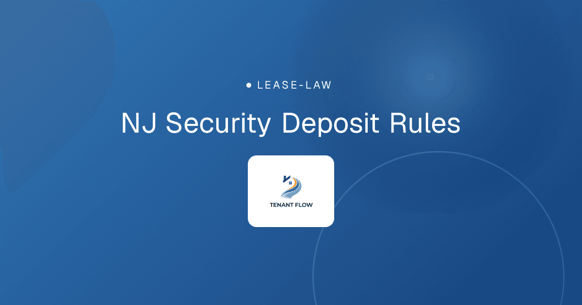NJ Security Deposit Rules